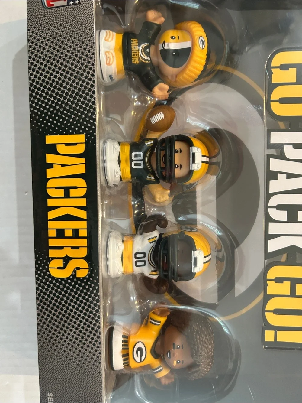 Little People NFL Green Bay Packers Collector Figures 4pc Set -  Series 1